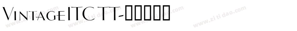 VintageITC TT字体转换
